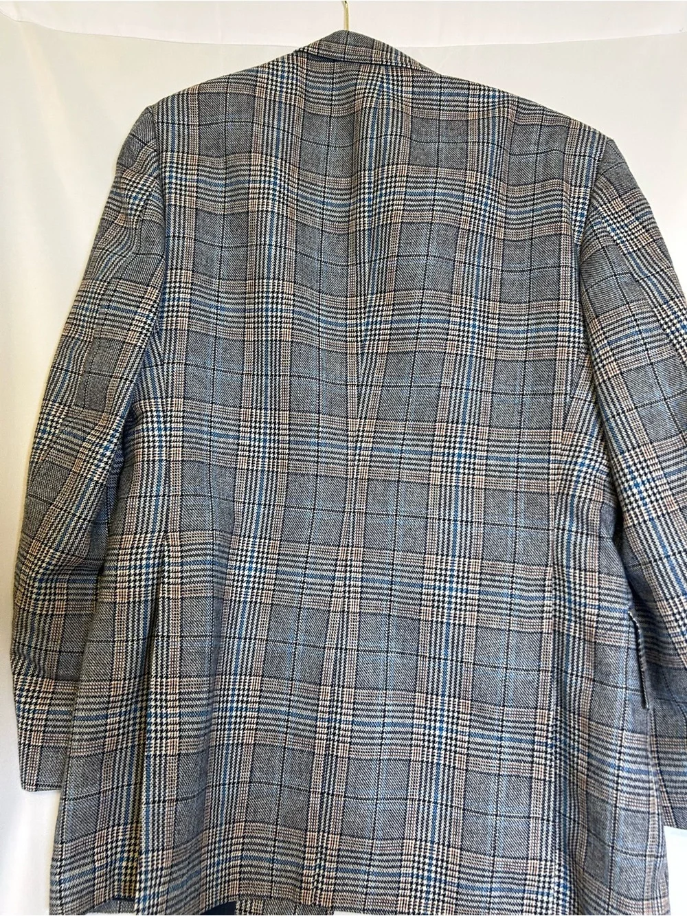 Vintage Men's Gray Glen Plaid Blazer - Classic Two-Button Sport Coat